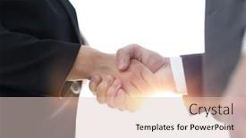  Presentation with joint - Audience pleasing slide deck consisting of business-executives-to-congratulate backdrop and a lemonade colored foreground