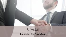  Presentation with joint - PPT layouts with business executives to congratulate background and a light gray colored foreground