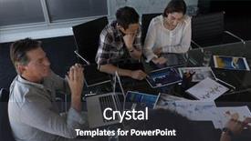  Presentation with conference table - Amazing slide set having business executives working on table backdrop and a dark gray colored foreground