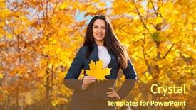  Presentation with autumn blue - Colorful PPT layouts enhanced with business eygpt - happy successful arab businesswoman backdrop and a tawny brown colored foreground