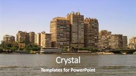  Presentation with nile river - Presentation with business eygpt - nile river scenery in cairo background and a violet colored foreground