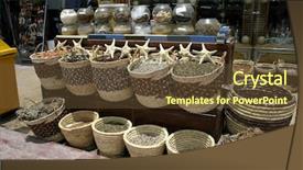  Presentation with red star - Presentation enhanced with business eygpt - star fish and local herbs background and a  colored foreground