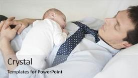  Presentation with christmas baby jesus sleeping - Audience pleasing presentation theme consisting of business family - two week newborn baby sleeping backdrop and a lemonade colored foreground