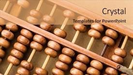  Presentation with abacus ucmas - Slides enhanced with business finance arithmetic - abacus background and a yellow colored foreground