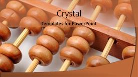  Presentation with abacus ucmas - Presentation design featuring business finance arithmetic - abacus background and a coral colored foreground