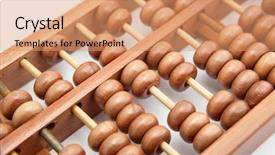  Presentation with arithmetic - PPT layouts enhanced with business finance arithmetic - abacus background and a coral colored foreground