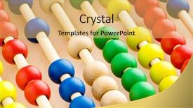  Presentation with concept for problem solving many - Cool new PPT theme with business finance arithmetic - education concept - abacus backdrop and a yellow colored foreground