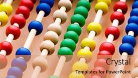  Presentation with finance education - Slides enhanced with business finance arithmetic - education concept - abacus background and a coral colored foreground