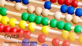  Presentation with finance education - Amazing PPT layouts having business finance arithmetic - education concept - abacus backdrop and a coral colored foreground