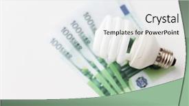  Presentation with utilities - PPT theme consisting of electricity budget - business finance energy saving background and a white colored foreground