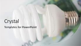  Presentation with utilities - Colorful slide deck enhanced with electricity budget - business finance energy saving backdrop and a white colored foreground