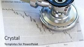 Presentation with medical graphs - Theme enhanced with business finance graphs background and a sky blue colored foreground