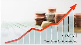  Presentation with investment money - Slide set with business finance investment saving background and a light gray colored foreground