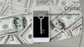  Presentation with free security - Presentation theme consisting of business finance technology and security background and a light gray colored foreground