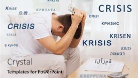  Presentation with business calculator - Theme with business-finances-and-people-concept background and a soft green colored foreground