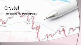  Presentation with abstract chart business - Amazing theme having business financial chart with pen backdrop and a pink colored foreground