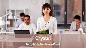  Presentation with loss - Amazing presentation design having business firing and job loss backdrop and a coral colored foreground