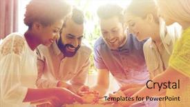  Presentation with lunch - Beautiful PPT layouts featuring business food lunch and people backdrop and a coral colored foreground