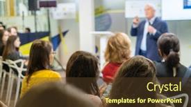  Presentation with forum - PPT theme having business-forum-visitors-register background and a tawny brown colored foreground