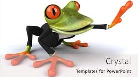  Presentation with frog - Theme with business frog background and a lemonade colored foreground