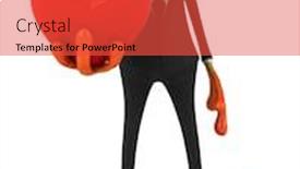  Presentation with frog - Presentation design enhanced with business-frog background and a red colored foreground