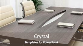  Presentation with conference table - PPT layouts having business furniture - modern conference table background and a violet colored foreground