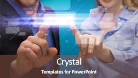  Presentation with virtual technology - Cool new PPT layouts with business and future technology concept backdrop and a  colored foreground