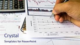  Presentation with financial - Amazing PPT layouts having business graph - hand write on various financial backdrop and a sky blue colored foreground