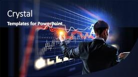  Presentation with trade - Presentation having business-graph-and-trade-monitor background and a navy blue colored foreground