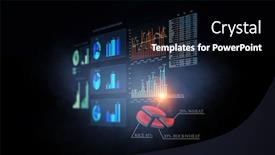  Presentation with trade - Presentation featuring business-graph-and-trade-monitor background and a black colored foreground