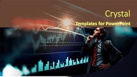  Presentation with trade - PPT layouts enhanced with business-graph-and-trade-monitor background and a tawny brown colored foreground