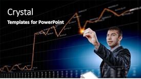  Presentation with trade - Presentation theme with business-graph-and-trade-monitor background and a black colored foreground