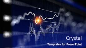  Presentation with trade - Presentation theme consisting of business-graph-and-trade-monitor background and a navy blue colored foreground