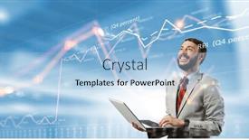  Presentation with trade - Presentation featuring business-graph-and-trade-monitor background and a light blue colored foreground