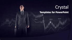  Presentation with trade - PPT theme having business-graph-and-trade-monitor background and a wine colored foreground