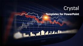  Presentation with trade - Presentation design featuring business-graph-and-trade-monitor background and a wine colored foreground