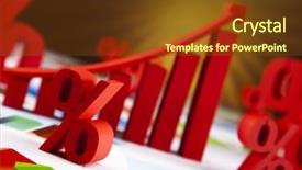  Presentation with abstract chart business - Theme having business graph on chart background and a tawny brown colored foreground