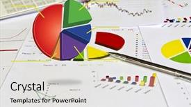  Presentation with improving business - Cool new presentation theme with business graph backdrop and a  colored foreground