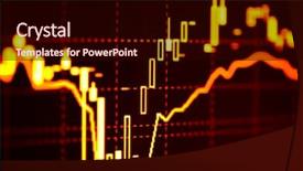  Presentation with stock market - Beautiful slides featuring business graphs on the monitor backdrop and a wine colored foreground