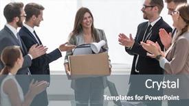  Presentation with welcome - Beautiful PPT layouts featuring business group welcomes new employee backdrop and a gray colored foreground