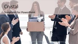  Presentation with welcome aboard new staff - Beautiful PPT layouts featuring business group welcomes new employee backdrop and a soft green colored foreground