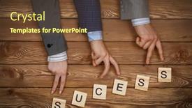  Presentation with business growing - Slide set consisting of business-growing-concept-mixed-media background and a  colored foreground