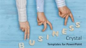  Presentation with business growing - Slides enhanced with business-growing-concept-mixed-media background and a light blue colored foreground