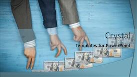  Presentation with business growing - Presentation design consisting of business-growing-concept-mixed-media background and a light blue colored foreground