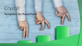  Presentation with business growing - PPT theme enhanced with business-growing-concept-mixed-media background and a light blue colored foreground