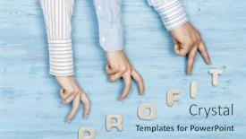  Presentation with business growing - Slide deck enhanced with business-growing-concept-mixed-media background and a light blue colored foreground