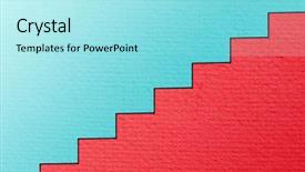  Presentation with business growth - Presentation design featuring business growth concept coral color background and a arctic colored foreground