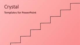  Presentation with business growth - Presentation theme consisting of business growth concept coral color background and a lemonade colored foreground