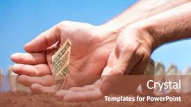  Presentation with grow up - Colorful PPT theme enhanced with business growth plants - american dollars grow backdrop and a red colored foreground