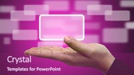  Presentation with input - Cool new presentation with business hand hold blank technology input screen button interface backdrop and a violet colored foreground